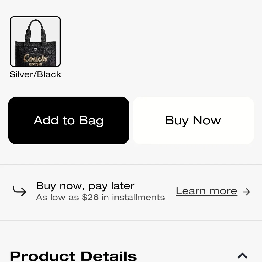 Coach Laptop Black Tote with Gold Logo - Picture 6 of 7
